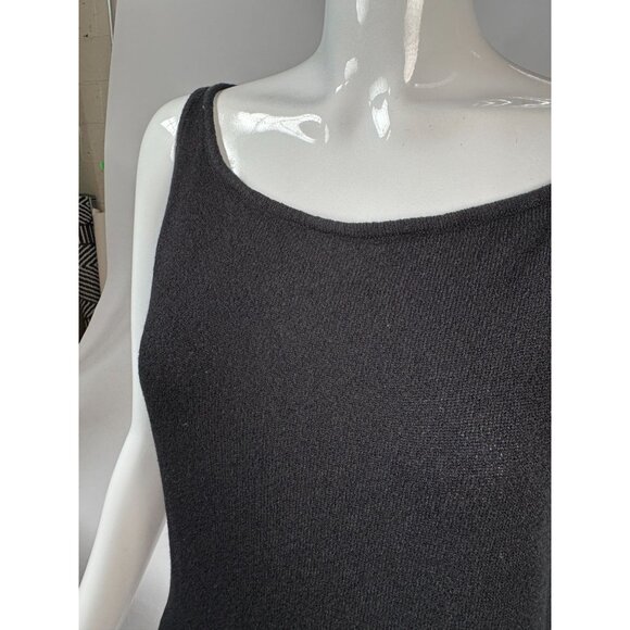 The Limited Black Sleeveless Maxi Dress M Acrylic/Nylon Blend - Picture 13 of 16